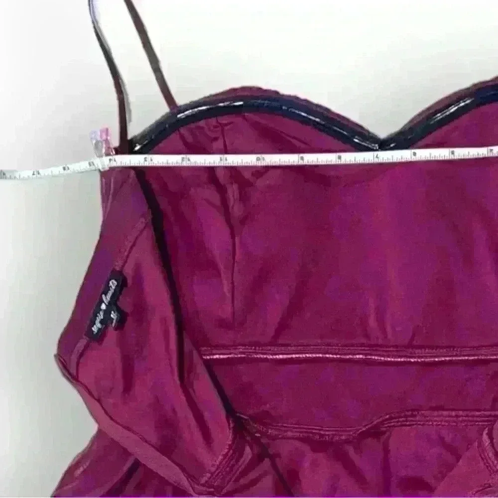 Formal Short Dress with Beaded Waist Burgundy Size 11 by Sequin Hearts - Picture 9 of 9